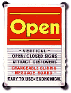 SLIDING OPEN CLOSED SIGN