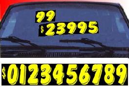 WINDSHIELD NUMBERS